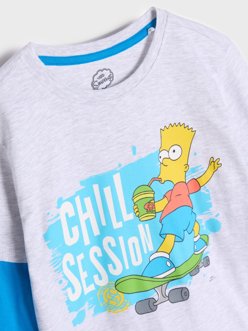 Cumpăra Tricou cu mânecă lungă The Simpsons - gri deschis