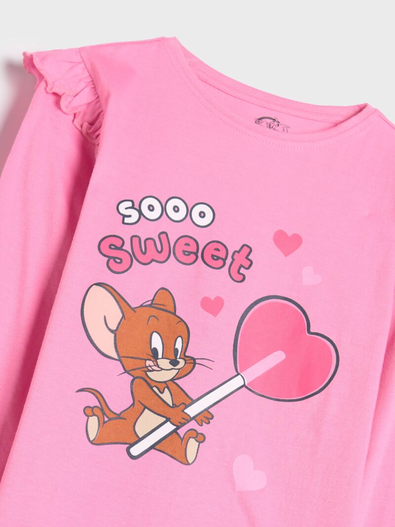 Cumpăra Tricou cu mânecă lungă Warner Bros - roz-pastel