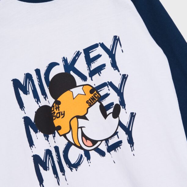 Original Tricou mânecă lungă Mickey Mouse - alb