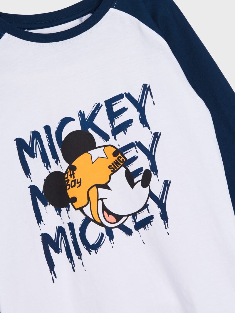 Original Tricou mânecă lungă Mickey Mouse - alb