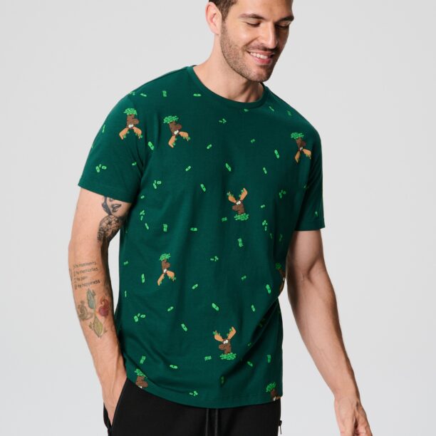 Tricou - verde-metalizat preţ