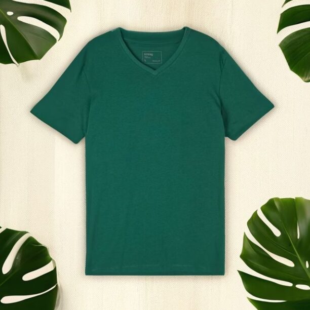 Tricou - verde-metalizat