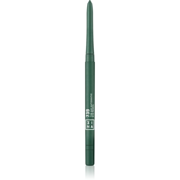 3INA The 24H Automatic Eye Pencil dermatograf persistent culoare 739 - Green 0