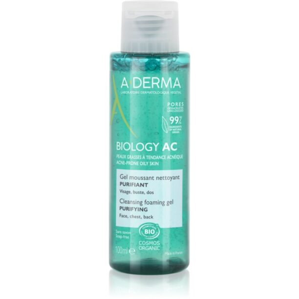 A-Derma Biology AC gel spumant de curatare pentru ten gras și mixt 100 ml preţ