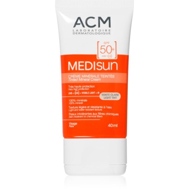 ACM Medisun crema hidratanta cu minerale SPF 50+ culoare Light Tint 40 ml