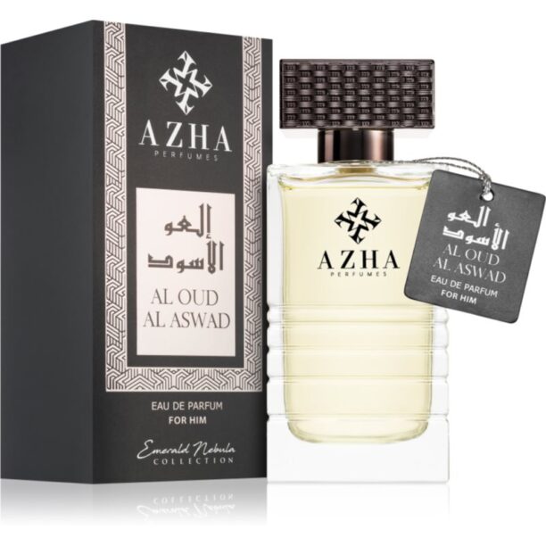 Cumpăra AZHA Perfumes Al Oud Al Aswad Eau de Parfum pentru bărbați 100 ml