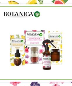 Air Wick Botanica Island Rose & African Geranium lumânare parfumată  cu aromă de trandafiri 205 g preţ