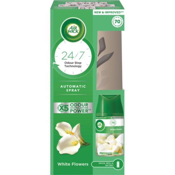 Cumpăra Air Wick Freshmatic White Flowers spray pentru camera cu arome florale 250 ml