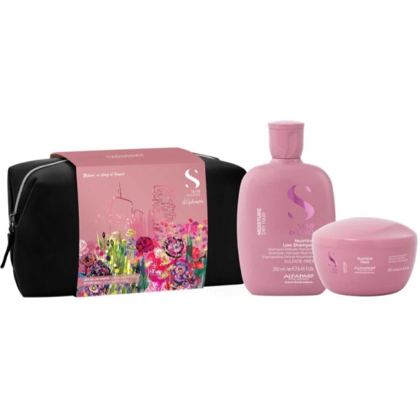 Alfaparf Milano Semi di Lino Moisture set cadou pentru parul foarte uscat preţ