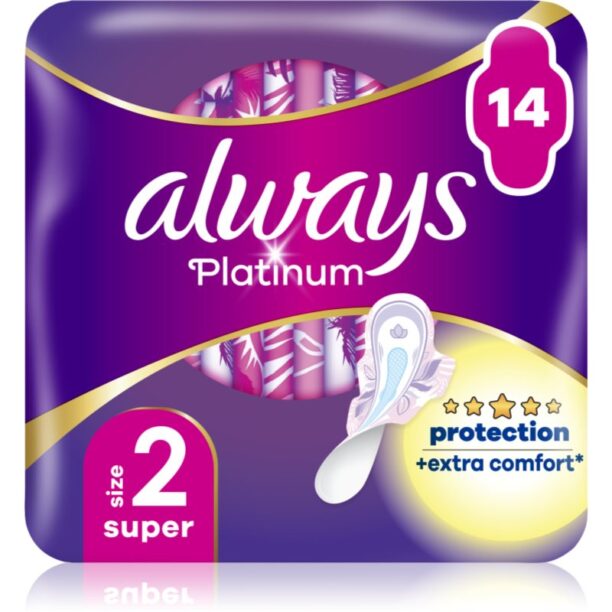 Always Platinum Super Size 2 absorbante 14 buc preţ