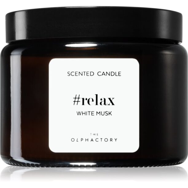 Ambientair The Olphactory White Musk lumânare parfumată (brown) Relax 360 g