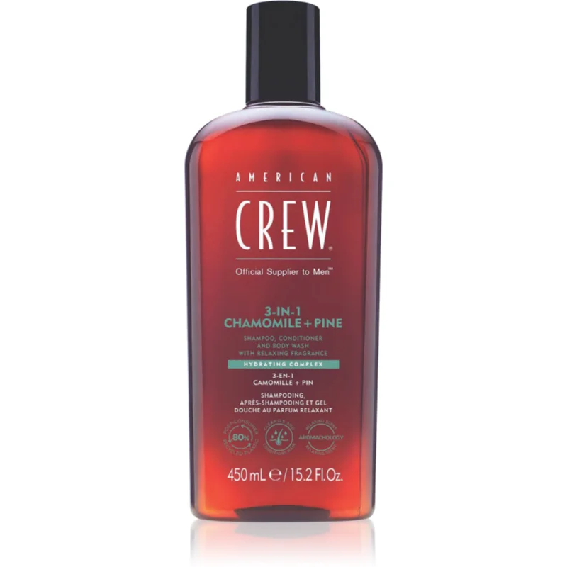 American Crew 3 in 1 Chamimile + Pine șampon