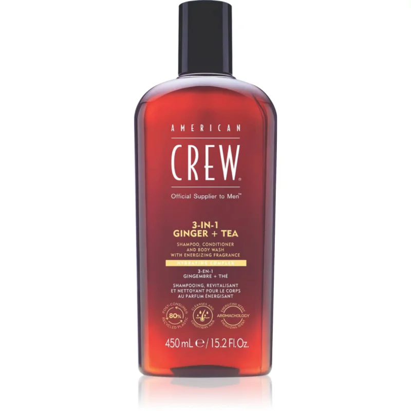 American Crew 3 in 1 Ginger + Tea șampon