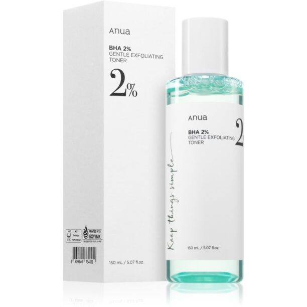 Cumpăra Anua BHA 2% Gentle Exfoliating Toner tonic exfoliant delicat pentru ten acneic 150 ml