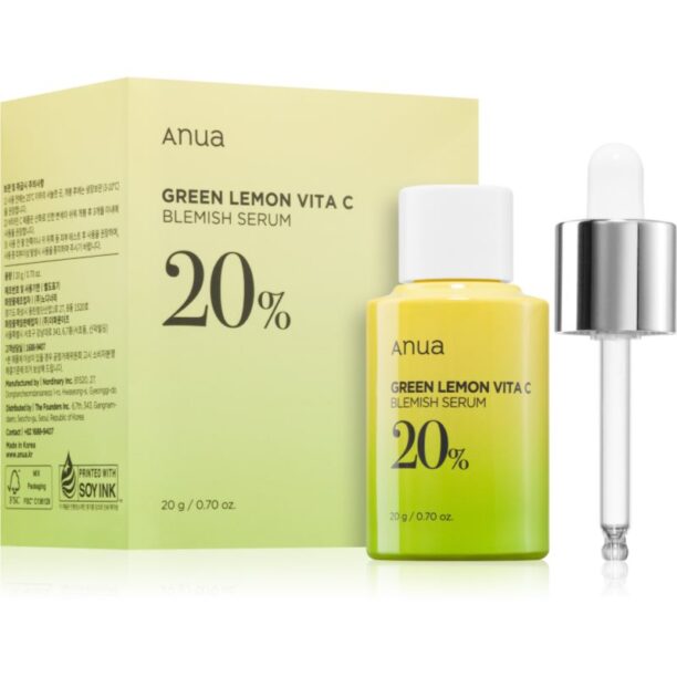 Anua Green Lemon Vita C Blemish Serum ser stralucire cu vitamina C pentru ten acneic 20 ml