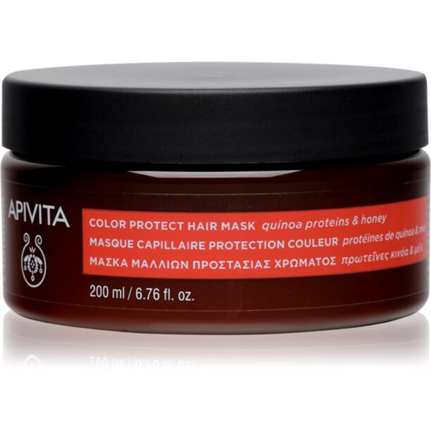 Apivita Color Seal Color Protect Hair Mask Masca de par pentru protecția culorii 200 ml preţ