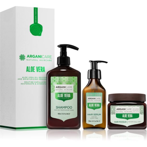 Arganicare Aloe vera Oil Reviving and Moisturizing Program Set set cadou cu efect de hidratare