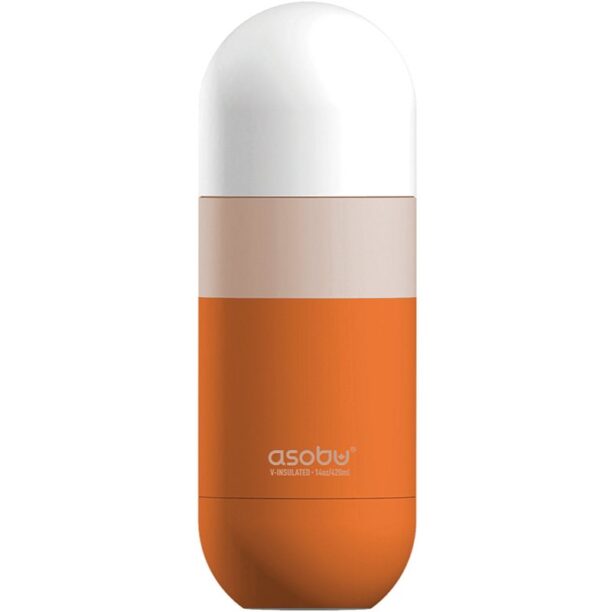 Asobu Orb sticlă termos culoare Pastel Orange 420 ml