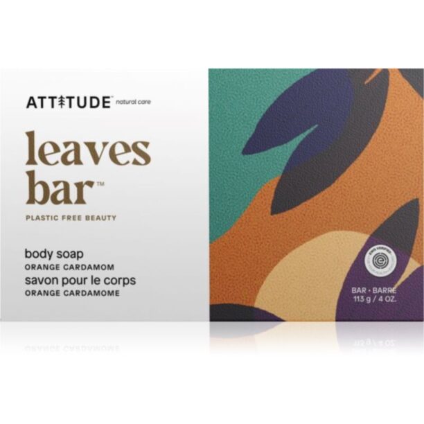 Attitude Leaves Bar Body Soap săpun solid pentru corp Orange Cardamom 113 g