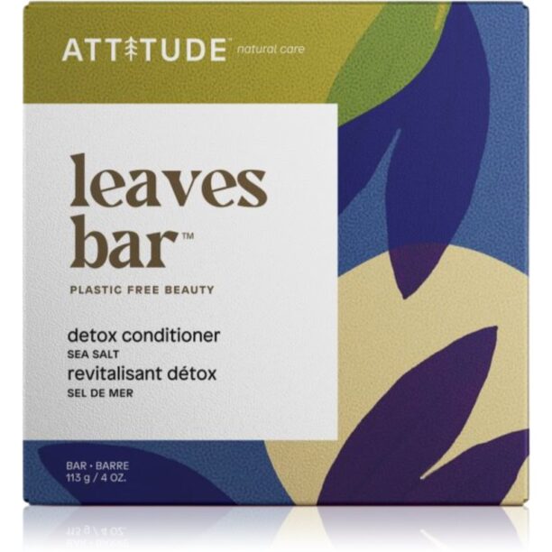 Attitude Leaves Bar Sea Salt balsam solid cu efect detoxifiant 113 g