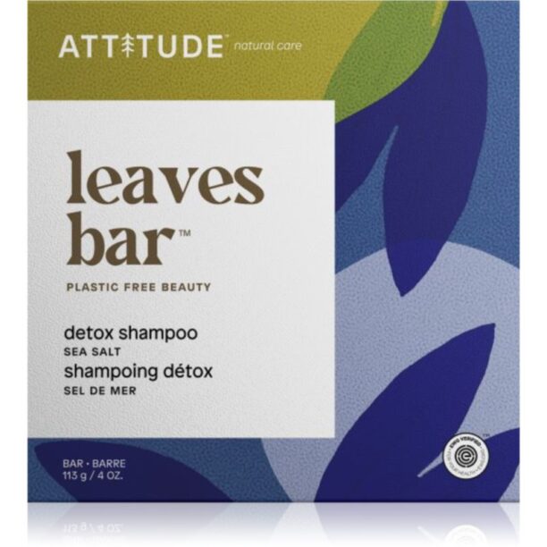 Attitude Leaves Bar Sea Salt șampon solid cu efect detoxifiant 113 g