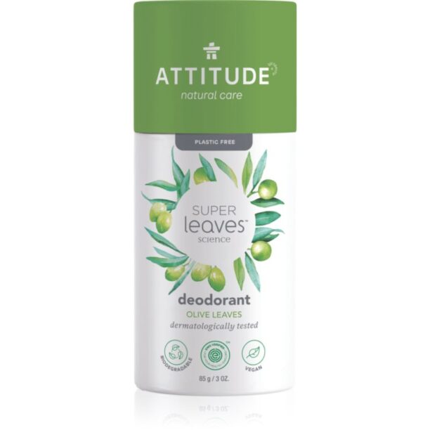 Attitude Super Leaves Deodorant deodorant fără conținut săruri de aluminiu Olive Leaves 85 g