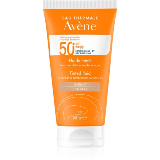 Avène Sun Tinted Fluid Fluid nuantator cu textura usoara SPF 50+ 50 ml preţ