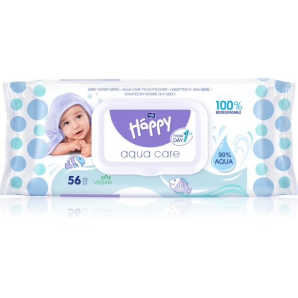 BELLA Baby Happy Aqua care Șervețele umede pentru copii 56 buc