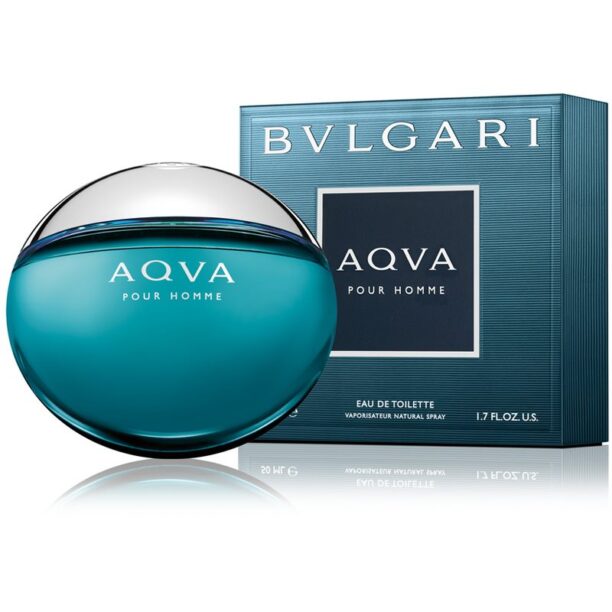 Cumpăra BULGARI Aqva Pour Homme Eau de Toilette pentru bărbați 50 ml