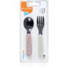 BabyOno Be Active Stainless Steel Spoon and Fork tacâmuri Pastel 12 m+ 2 buc