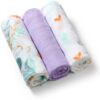 BabyOno Take Care Natural Bamboo Diapers scutece textile Purple 3 buc