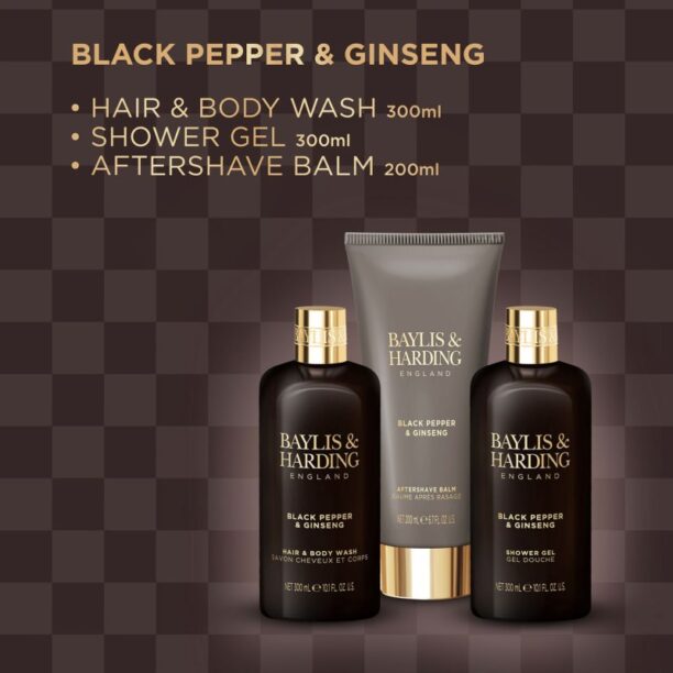 Baylis & Harding Black Pepper & Ginseng set cadou pentru față