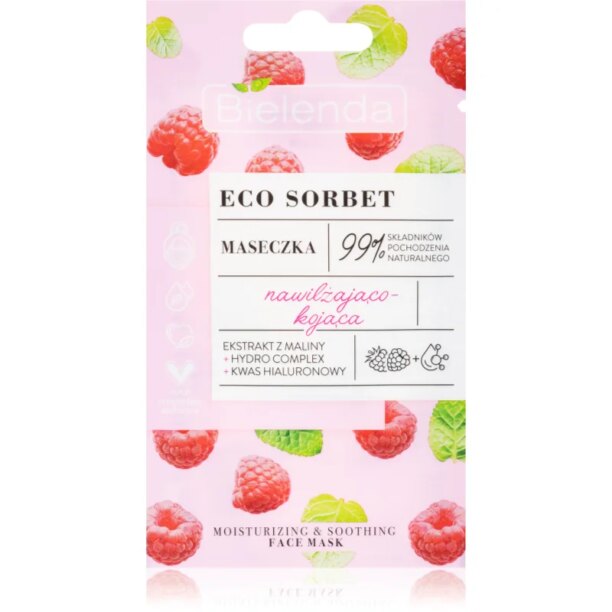 Bielenda Eco Sorbet Raspberry masca -efect calmant 1 buc preţ