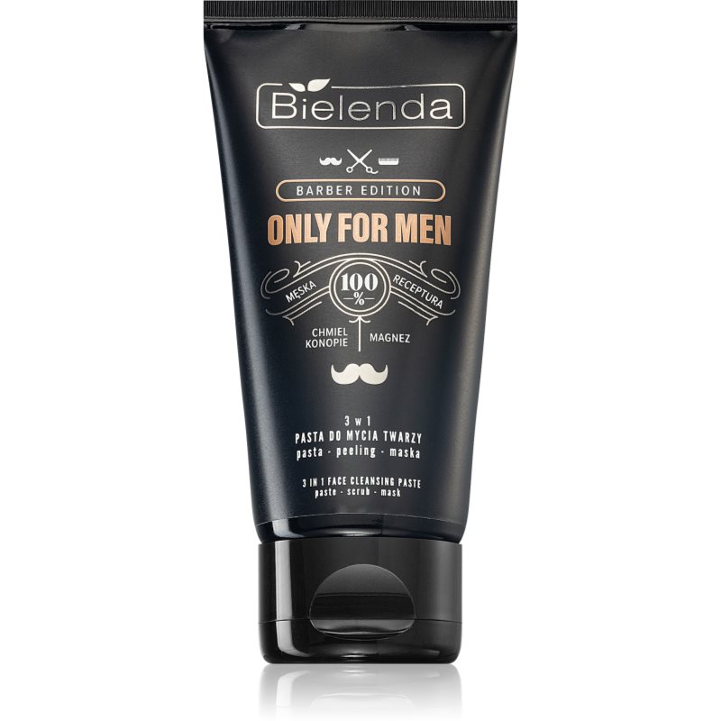 Bielenda Only for Men Barber Edition pastă de curățare 3 in 1 150 g