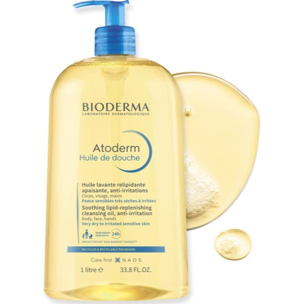 Cumpăra Bioderma Atoderm Shower Oil ulei de dus calmant si hranitor pentru ten uscat si iritat 1000 ml