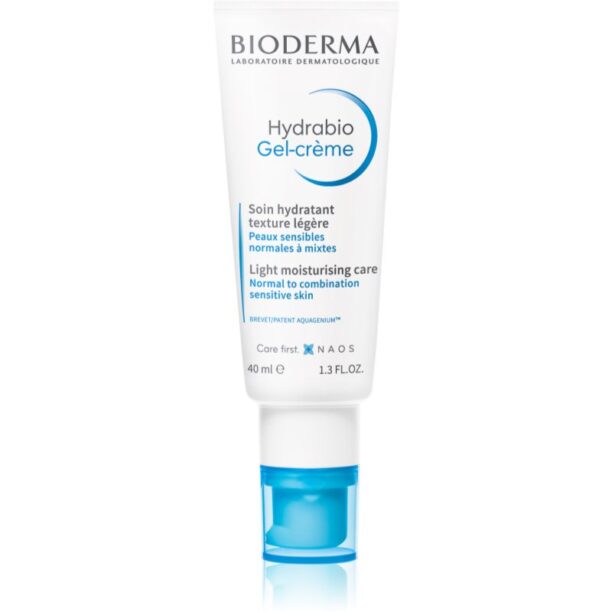 Bioderma Hydrabio Gel-Crème crema gel hidratanta cu textura usoara pentru piele sensibila normala-combinata 40 ml