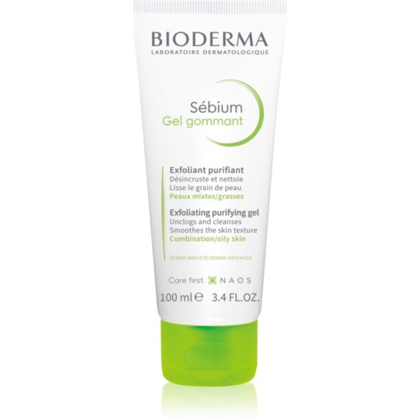 Bioderma Sébium Exfoliating Purifying Gel exfoliant de curățare pentru ten gras și mixt 100 ml