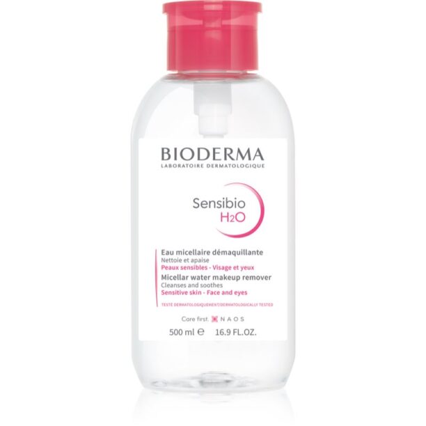 Bioderma Sensibio H2O apă micelară pentru piele sensibilă cu pompiță 500 ml