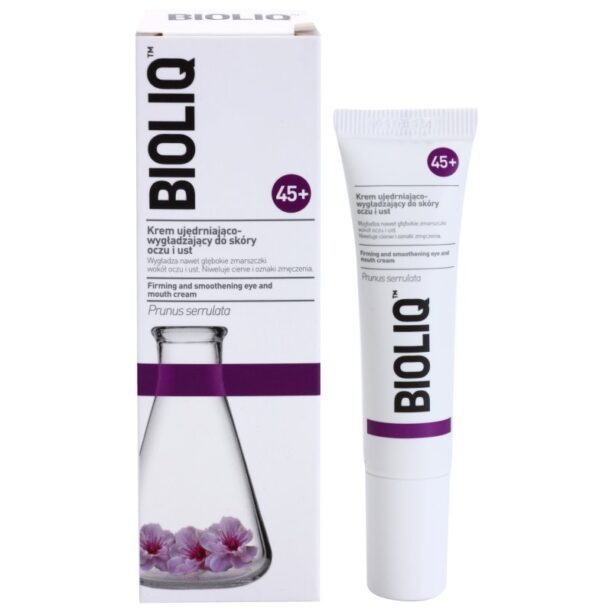 Cumpăra Bioliq 45+ Crema fermitate pentru riduri adanci din jurul ochilor si a buzelor (Prunus Serrulata) 15 ml