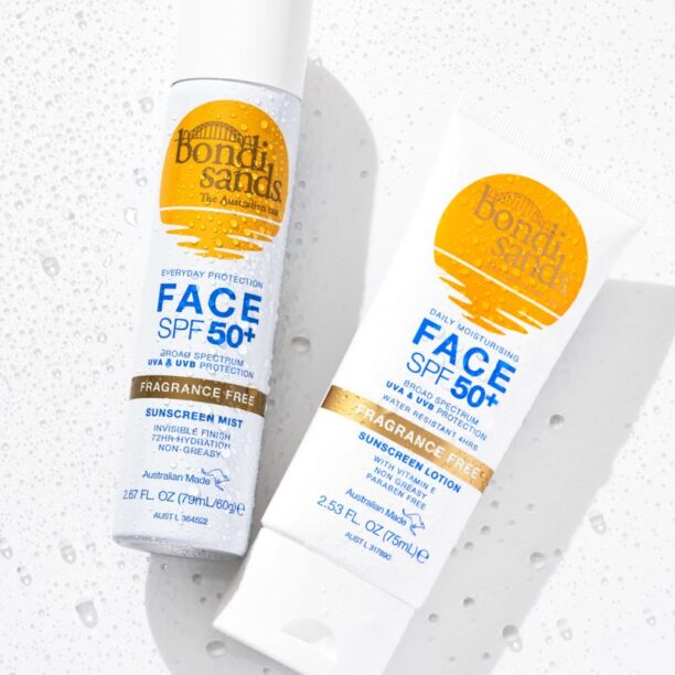 Bondi Sands SPF 50+ Face Fragrance Free aburi de protecție faciale SPF 50+ 60 g preţ