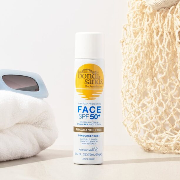 Cumpăra Bondi Sands SPF 50+ Face Fragrance Free aburi de protecție faciale SPF 50+ 60 g