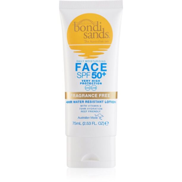 Bondi Sands SPF 50+ Face Fragrance Free crema pentru bronzat