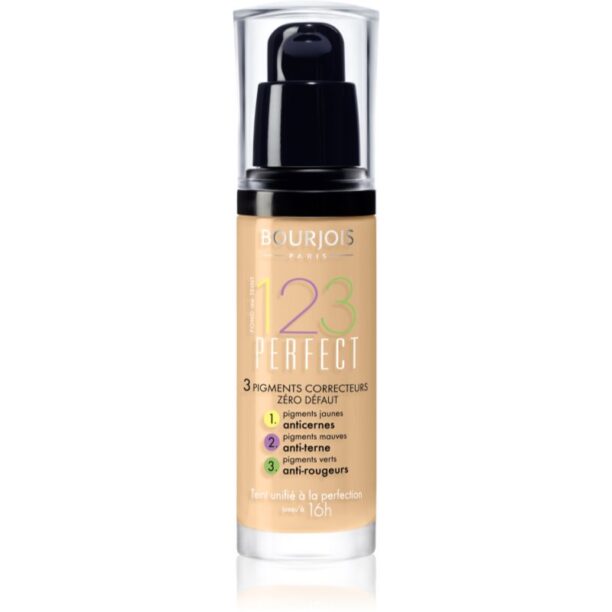 Bourjois 123 Perfect fond de ten lichid pentru look perfect culoare 53 Beige Clair SPF 10  30 ml preţ