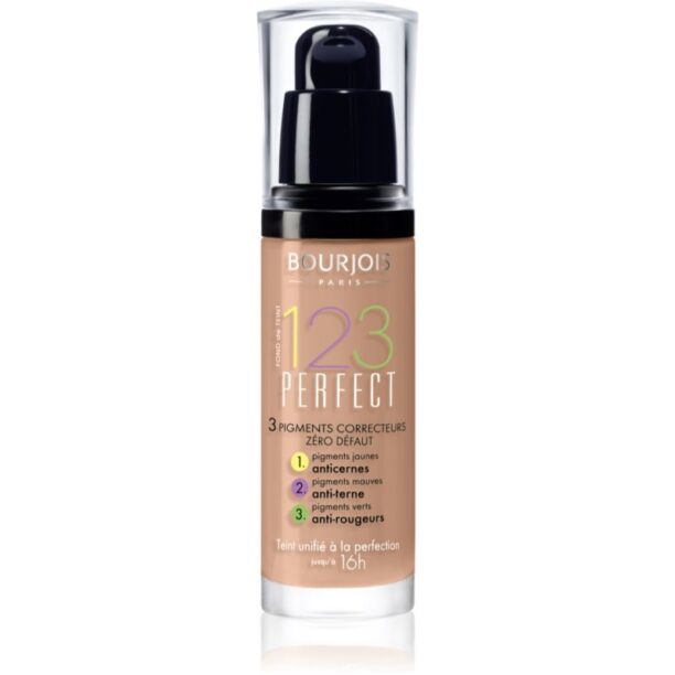 Bourjois 123 Perfect fond de ten lichid pentru look perfect culoare 57 Hale Clair SPF 10 30 ml preţ