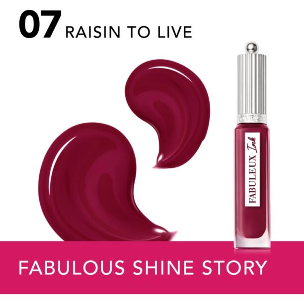 Bourjois Fabuleux Ink ruj de buze lichid culoare 07 Raisin To Live 3.5 ml preţ