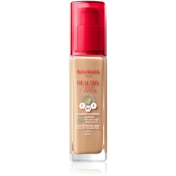 Bourjois Healthy Mix makeup radiant cu hidratare 24 de ore culoare 54N Beige 30 ml preţ