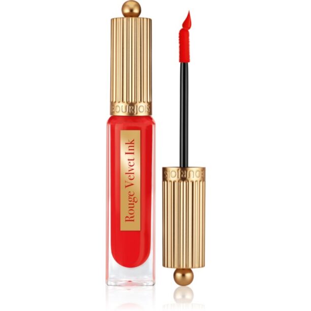 Bourjois Rouge Velvet Ink ruj de buze lichid cu efect matifiant culoare 08 Coquelic Hot 3.5 ml preţ