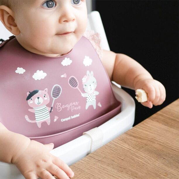 Cumpăra Canpol babies Bonjour Paris Bibs bavețică Pink 1 buc