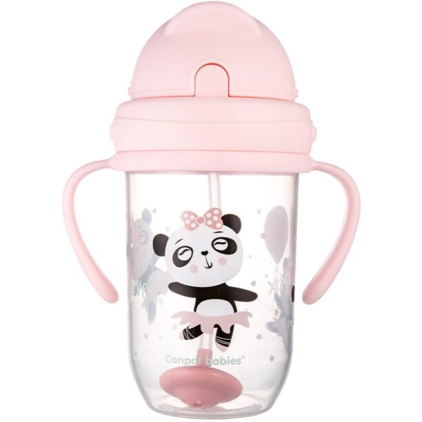 Canpol babies Exotic Animals Cup With Straw ceasca cu pai 270 ml preţ