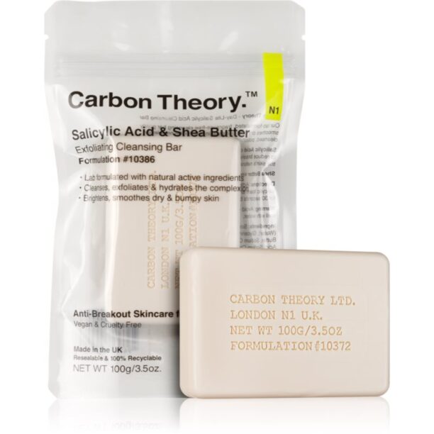 Carbon Theory Salicylic Acid & Shea Butter sapun gentil pentru curatare cu efect exfoliant 100 g preţ